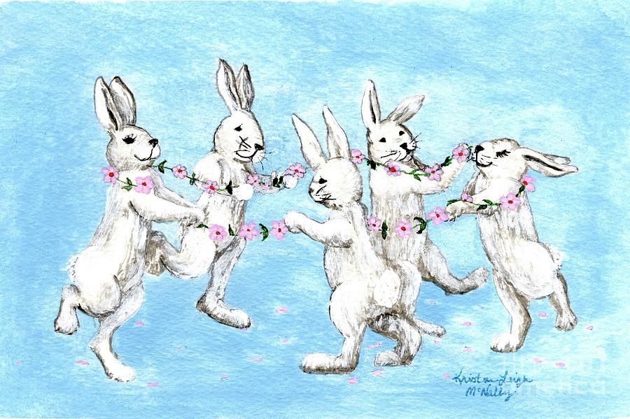 Dancing Bunnies Painting by Kristen McNally - Fine Art America