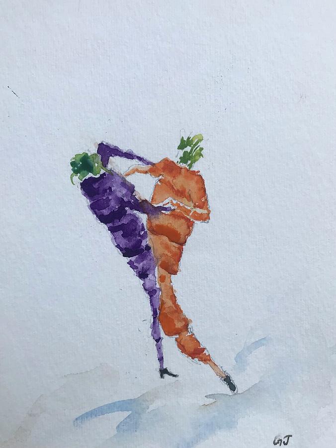Dancing Carrots Painting by George Jacob