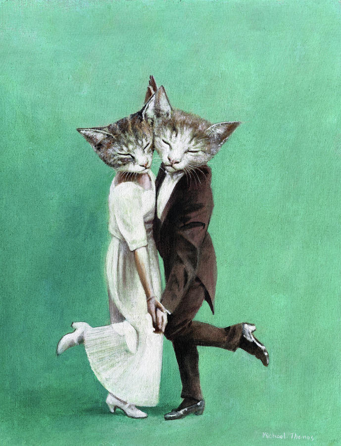 Dancing Cats Painting