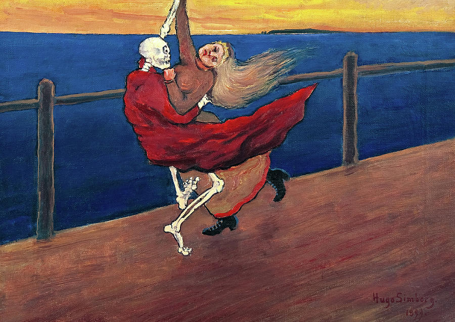 Fantasy Painting - Dancing Death, 1899 by Hugo Simberg