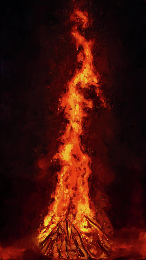 Dancing Flames - 01 Painting by AM FineArtPrints