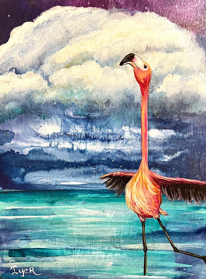 Dancing Flamingo Painting by Carol Iyer - Fine Art America