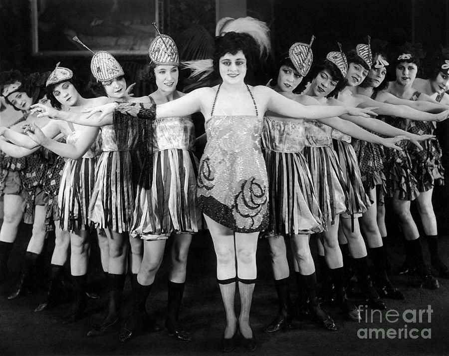 Vintage Photograph - Dancing Flappers by Jon Neidert