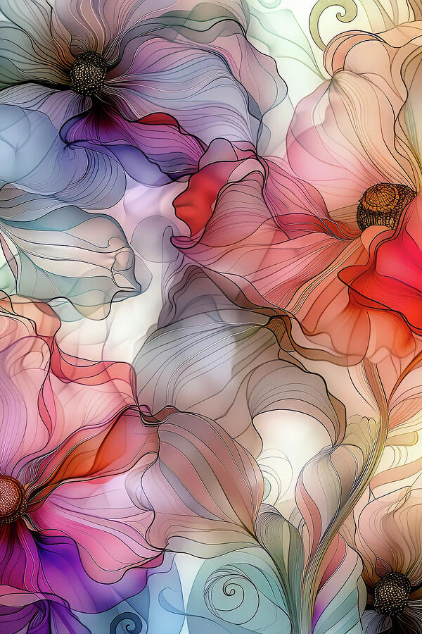 Dancing Flowers Digital Art by Peggy Collins Dancing Flowers Digital Art by Peggy Collins