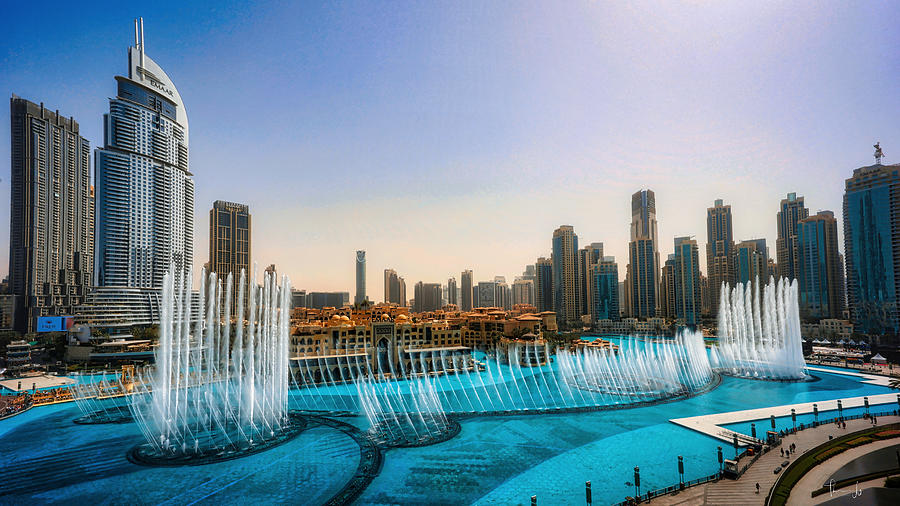 Dancing Fountain at Dubai Grand Mall - UAE Photograph by Thomas Ly ...