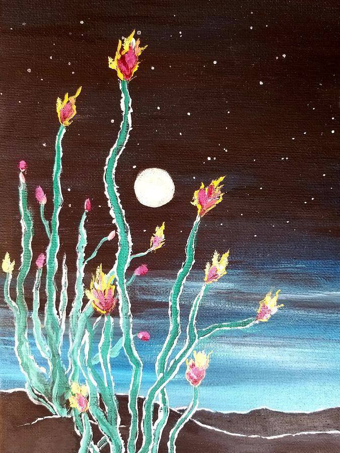 Dancing in the Moonlight Painting by Roseanne Schellenberger