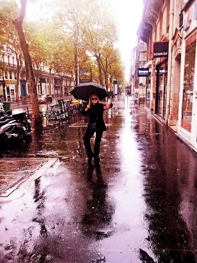 Dancing In the Rain, Paris Photograph by Lorraine Devon Wilke
