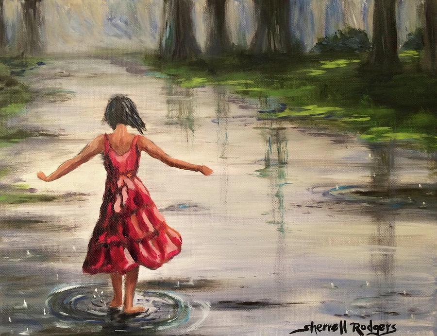 Dancing in the Rain Painting by Sherrell Rodgers