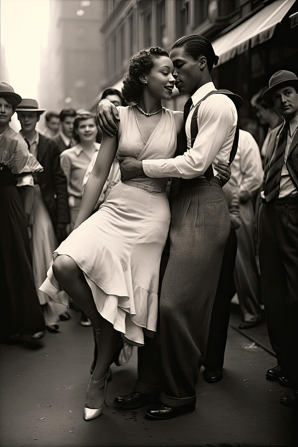 Vintage Photograph - Dancing in the Street by My Head Cinema