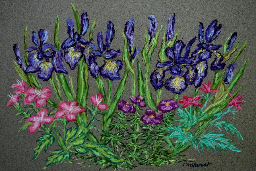 Dancing Iris Painting by Collette Hurst
