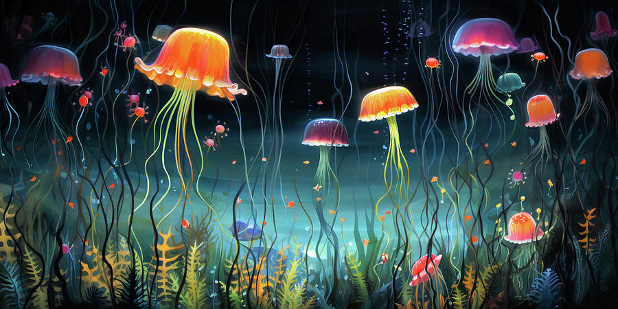Dancing Jellyfish Digital Art by Imagine ART