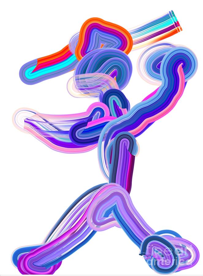 Dancing man in the rainbow Digital Art by Scott S Baker