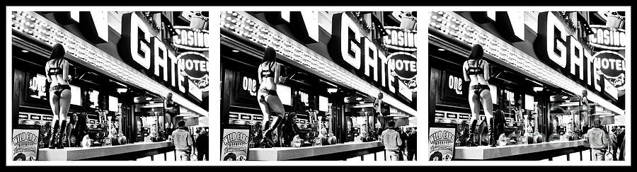 Dancing on the Bar in Las Vegas Triptych Photograph by John Rizzuto