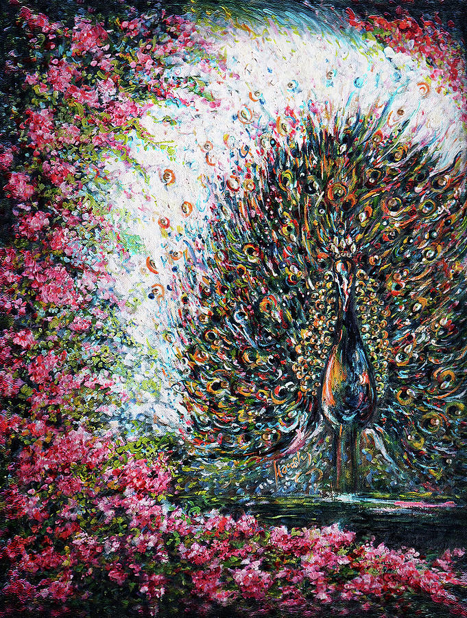 Dancing Peacock Painting by Harsh Malik
