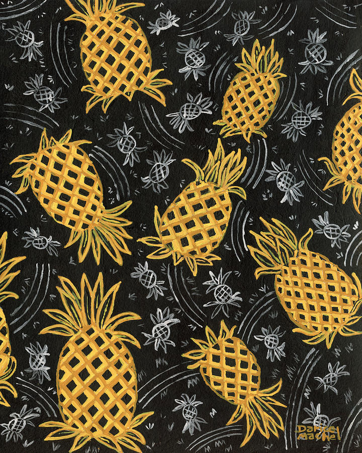 Dancing Pineapples Painting by Darice Machel McGuire