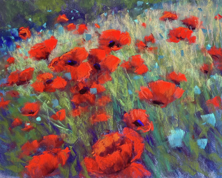 Dancing Poppies Painting by Susan Jenkins
