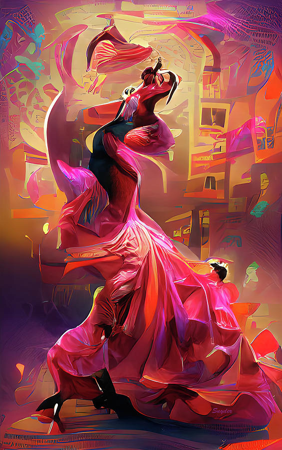 Dancing Queen of the Flamenco AI Digital Art by Floyd Snyder
