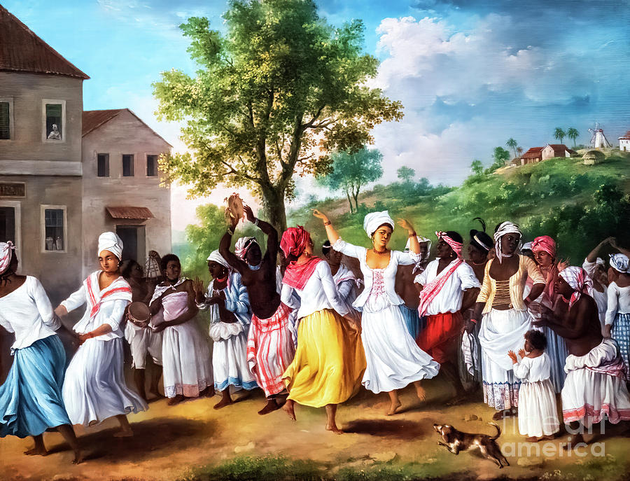 Dancing Scene in the Caribbean by Agostino Brunias 1796 Painting by Agostino Brunias