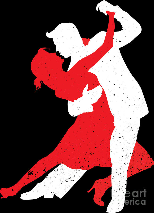 romantic couple dancing silhouette