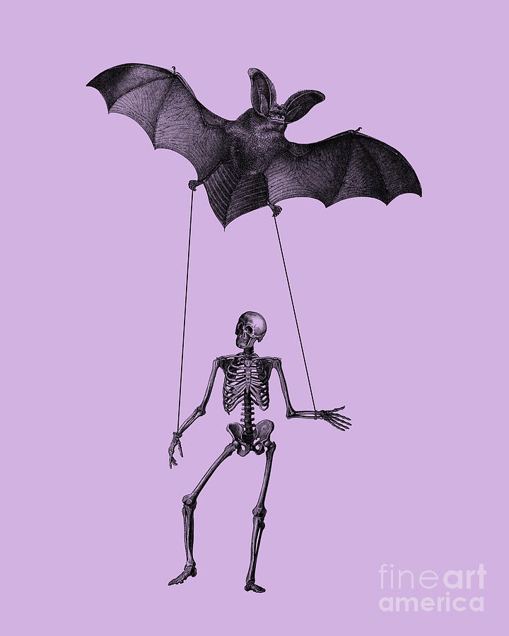 Skeleton Digital Art - Dancing skeleton by Madame Memento