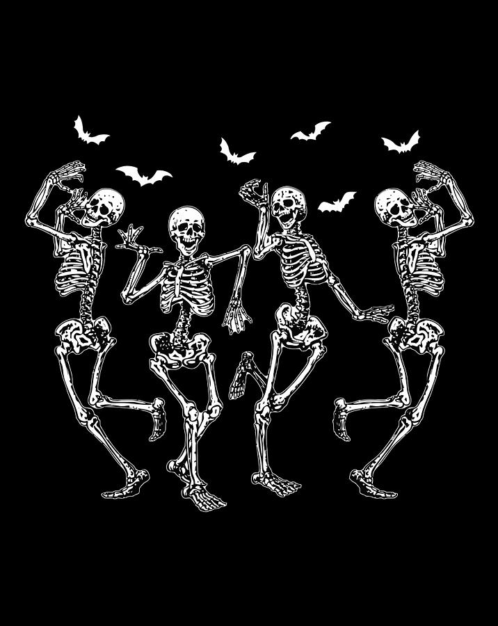 Dancing Skeletons Dance Challenge Men Women Halloween Digital Art by ...