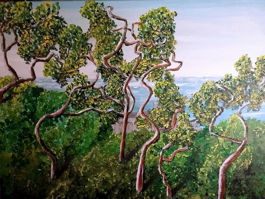 Nature Painting - Dancing Trees by Irving Starr