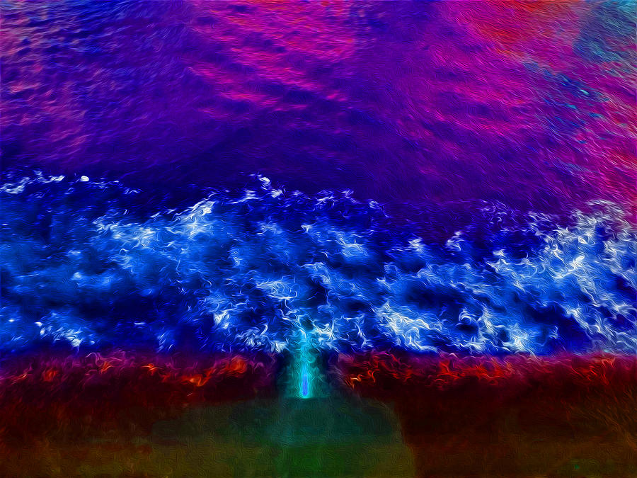 Dancing Waters 6 Whispering Blues Digital Art by Aldane Wynter