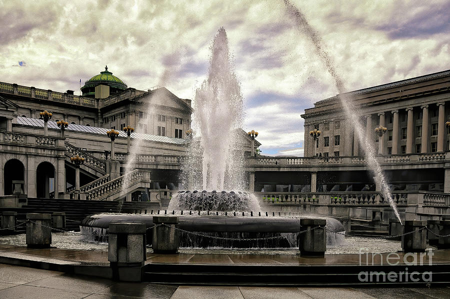 Architecture Photograph - Dancing Waters by Lois Bryan