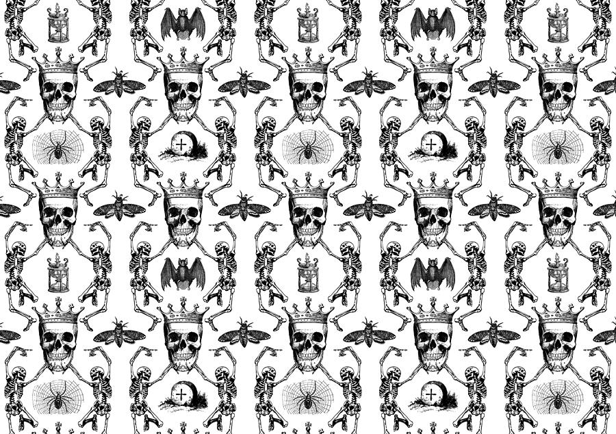 Dancing with Death Pattern Digital Art by Eclectic at Heart - Fine Art ...