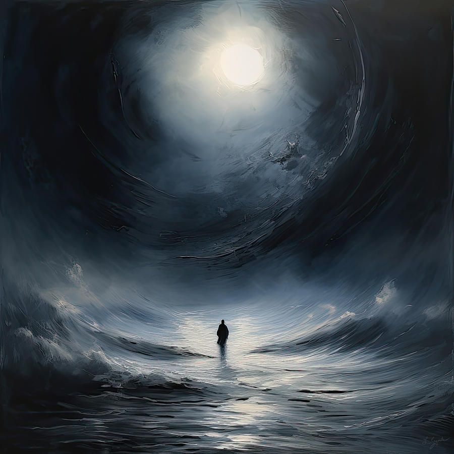 Dream Painting - Dancing with the Waves - Navigating the Subconscious Mind by Lourry Legarde
