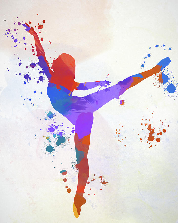 Dancing Woman Color Splash Painting by Dan Sproul
