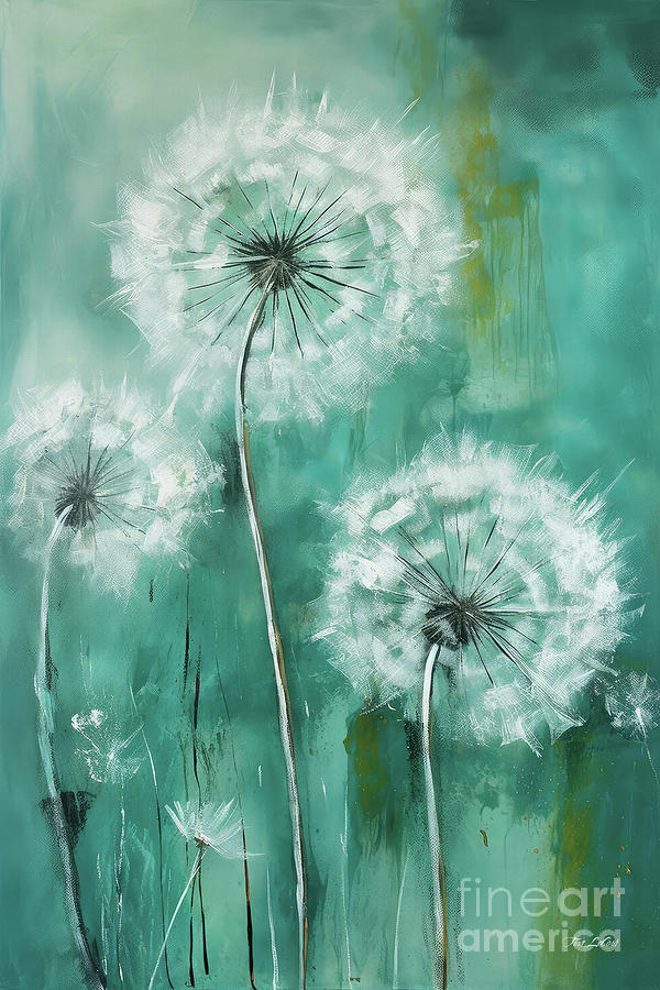 Dandelion Simplicity Painting by Tina LeCour