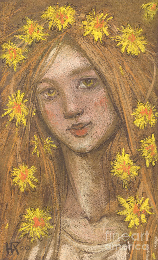 Dandelions Bloom Painting by Julia Khoroshikh