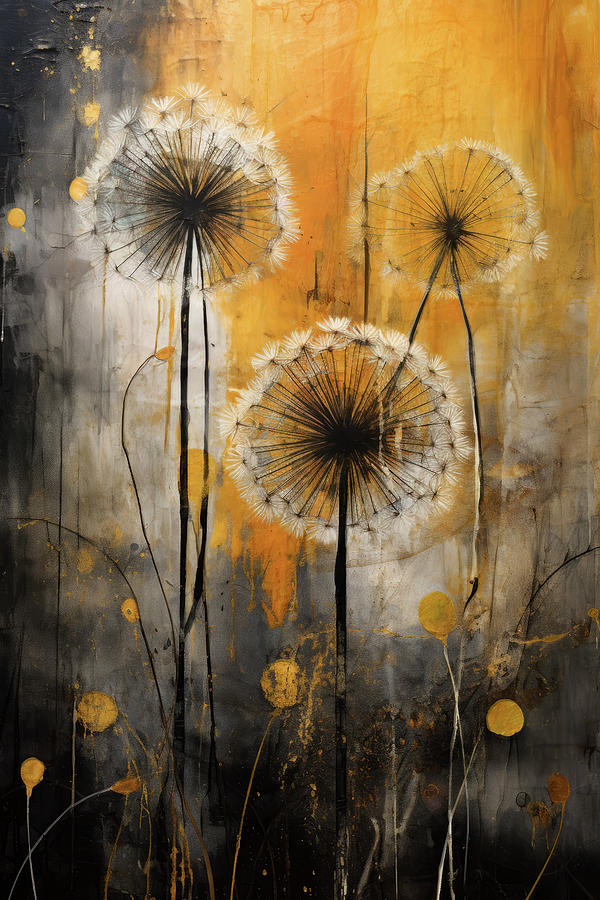 Dandelions - Make a Wish Digital Art by Peggy Collins