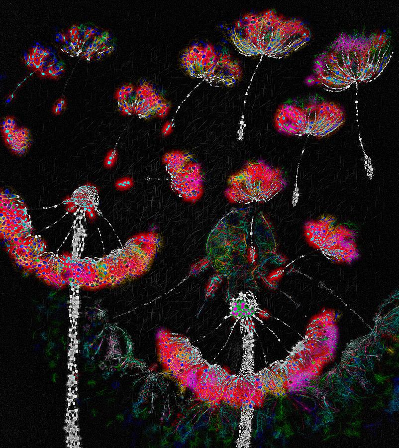 Dandelions On Fairy Wings Digital Art by Joan Stratton