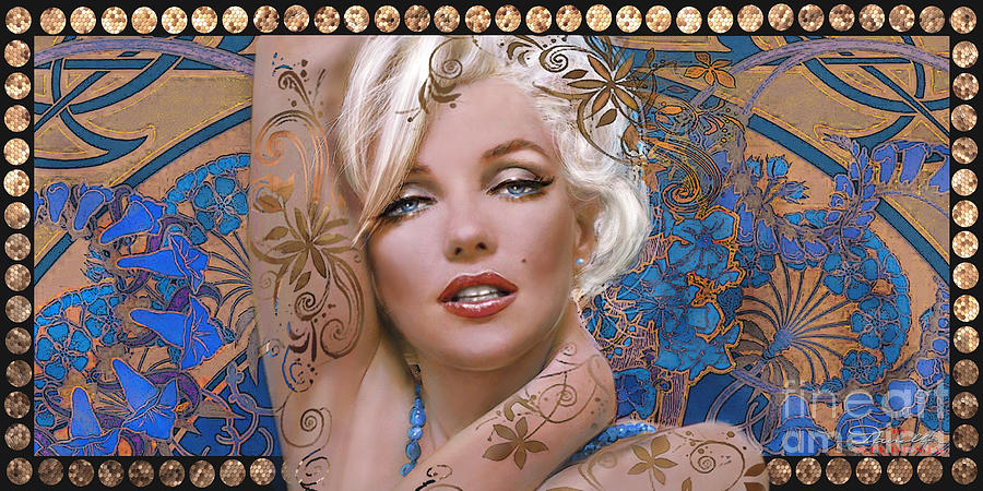 Marilyn Monroe Painting - Danella Students 2 blue by Theo Danella