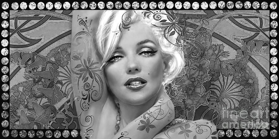 Marilyn Monroe Painting - Danella Students bw by Theo Danella