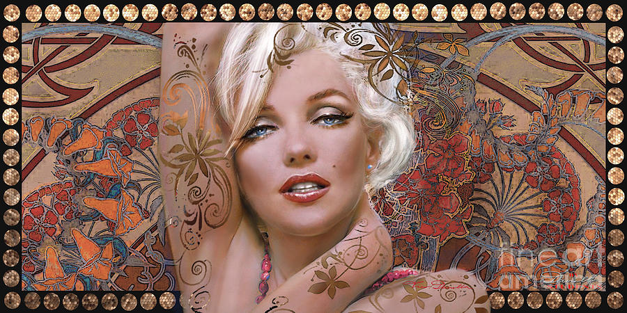 Marilyn Monroe Painting - Danella Students  red by Theo Danella