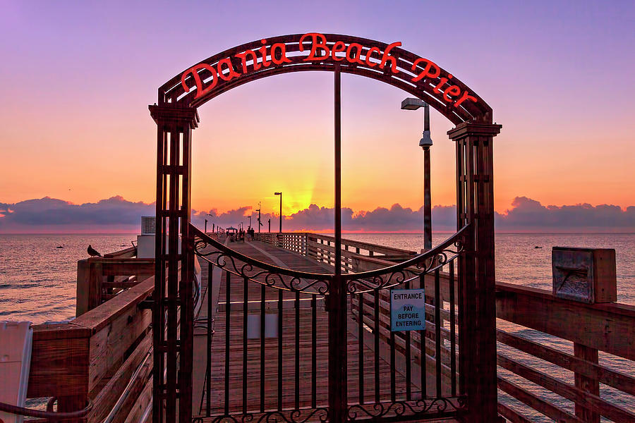Dania Beach Fishing Pier Gate Photograph by Lee Smith