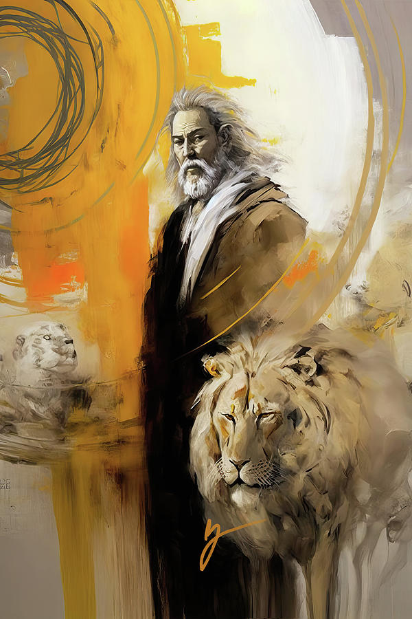 Daniel Among Lions Painting by Greg Collins