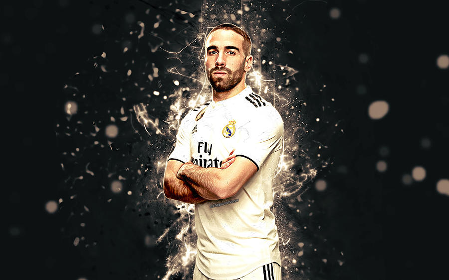 Daniel Carvajal 4k season 2018-2019 footballers neon lights Real Madrid ...