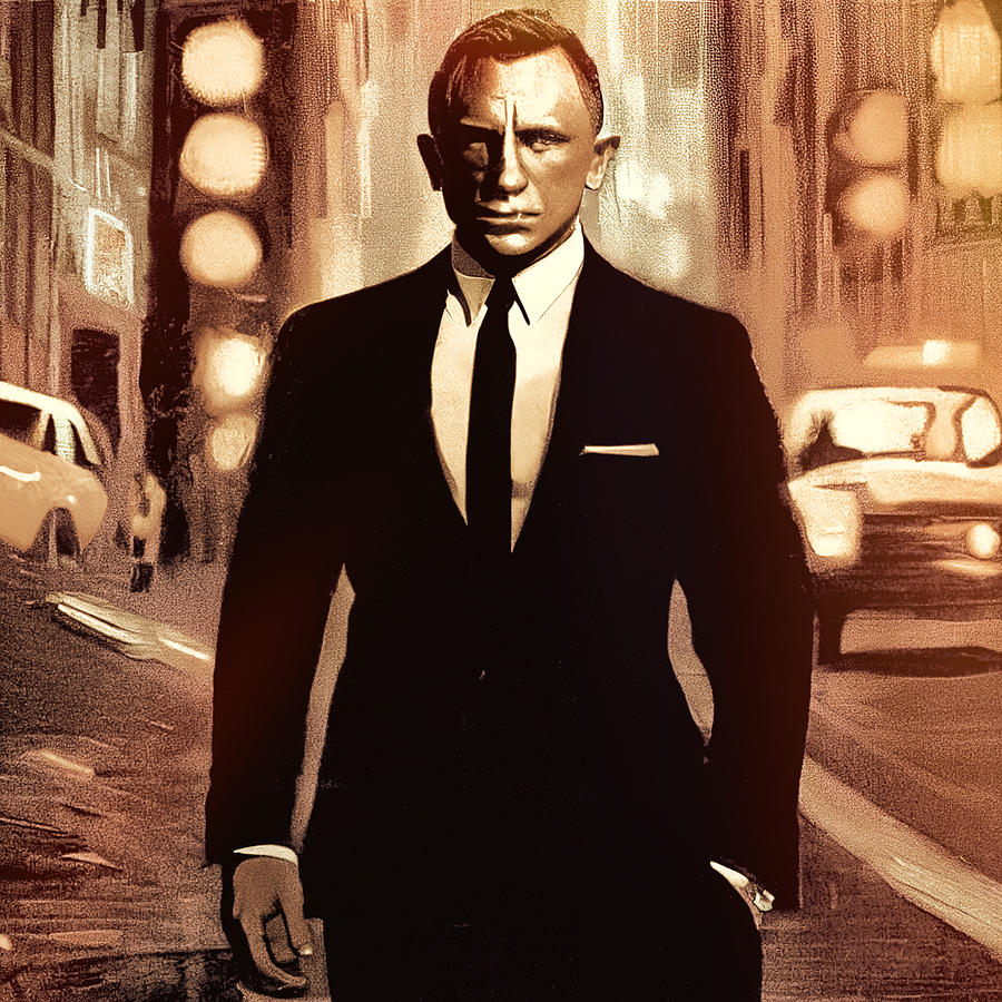 Daniel Craig 007 - v1 Digital Art by Craig Boehman