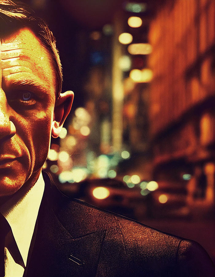 Daniel Craig 007 v3 Digital Art by Craig Boehman
