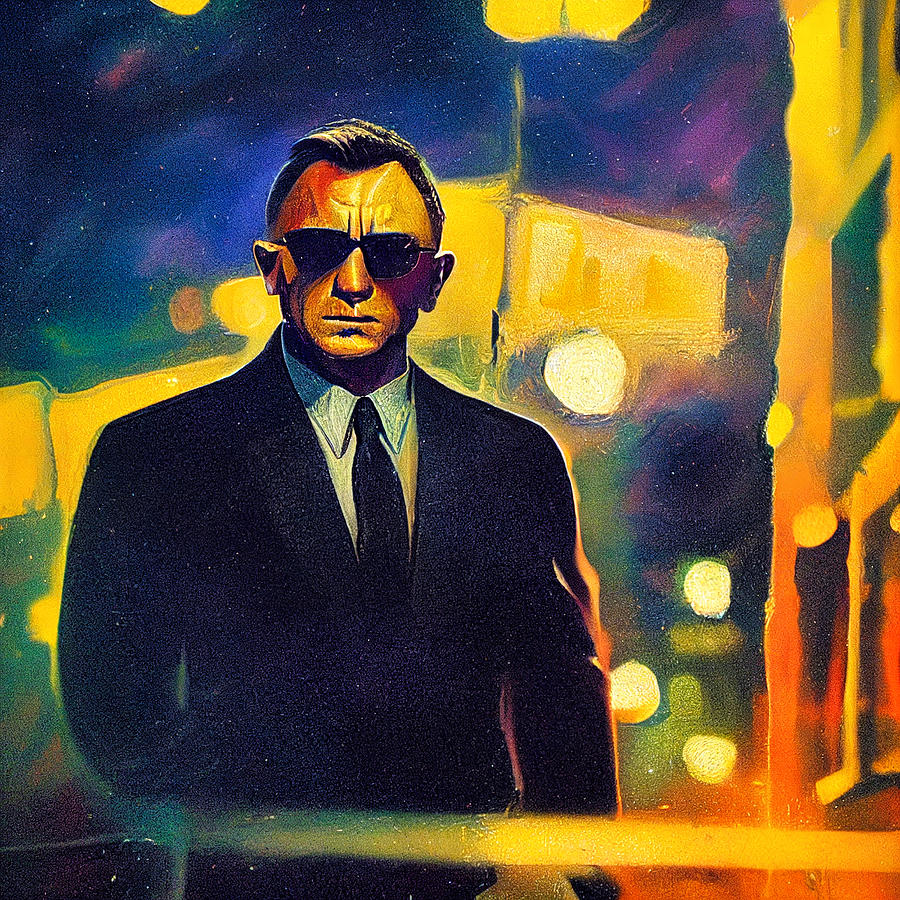 Daniel Craig 007 v6 Digital Art by Craig Boehman