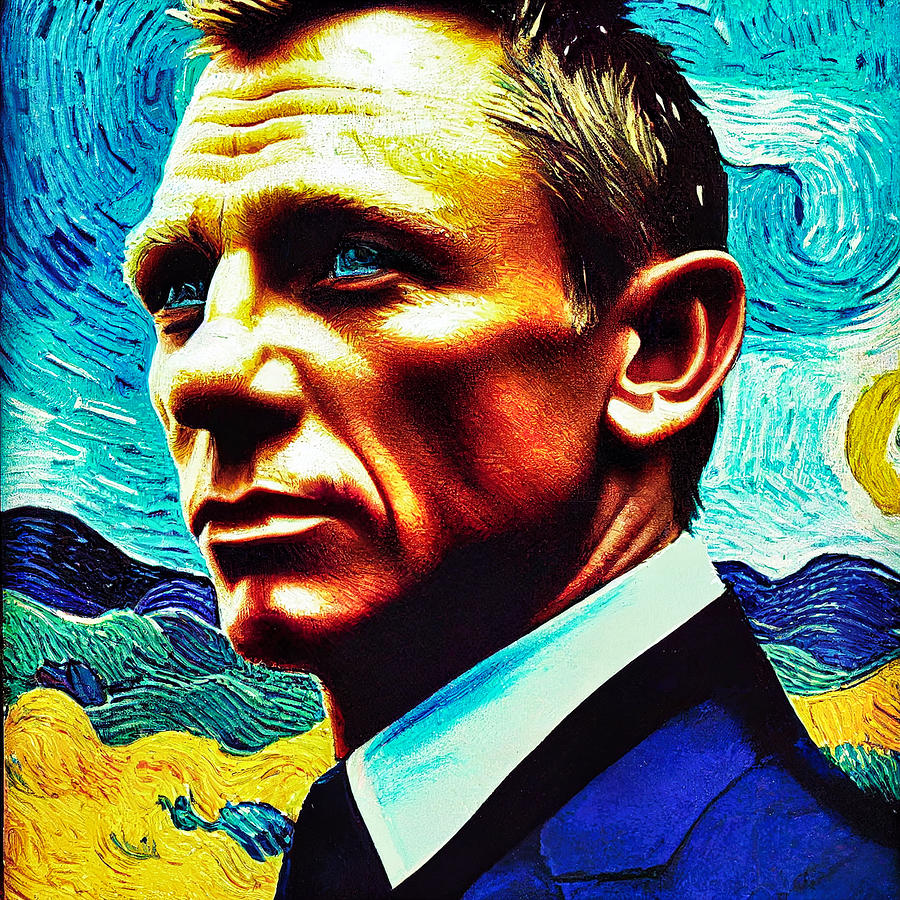 Daniel Craig 007 v8 Digital Art by Craig Boehman