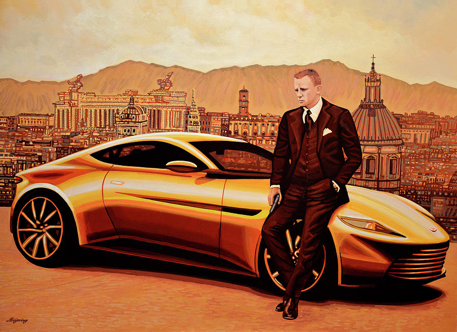 Skyfall Painting - Daniel Craig in SPECTRE as James Bond by Paul Meijering