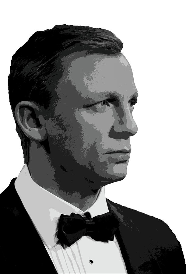 Daniel Craig Portrait Digital Art by Roy Pedersen