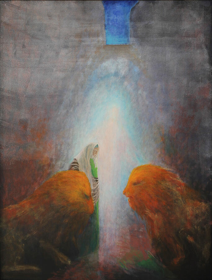 Daniel in der Loewengrube Painting by Ninetta Sombart Daniel in der Loewengrube Painting by Ninetta Sombart