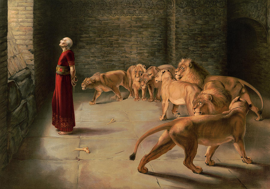 Daniel in the Lions Den, 1892 Painting by Briton Riviere | Fine Art America