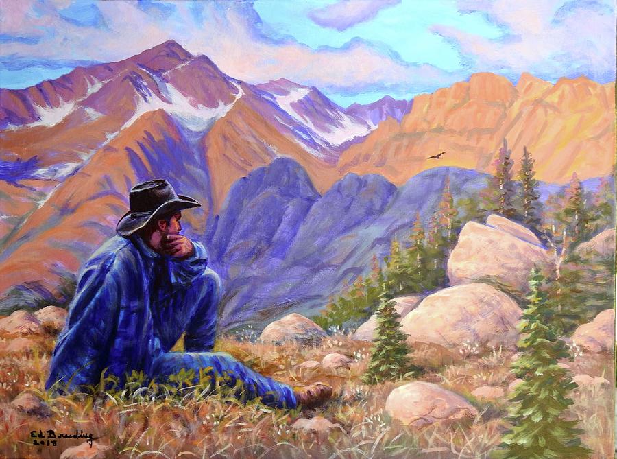 Daniel In The Rockies Painting by Ed Breeding